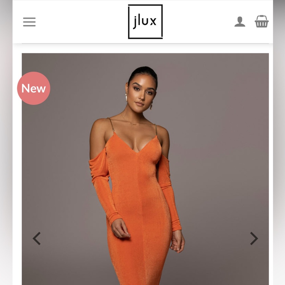 J Lux Label Orange Dress